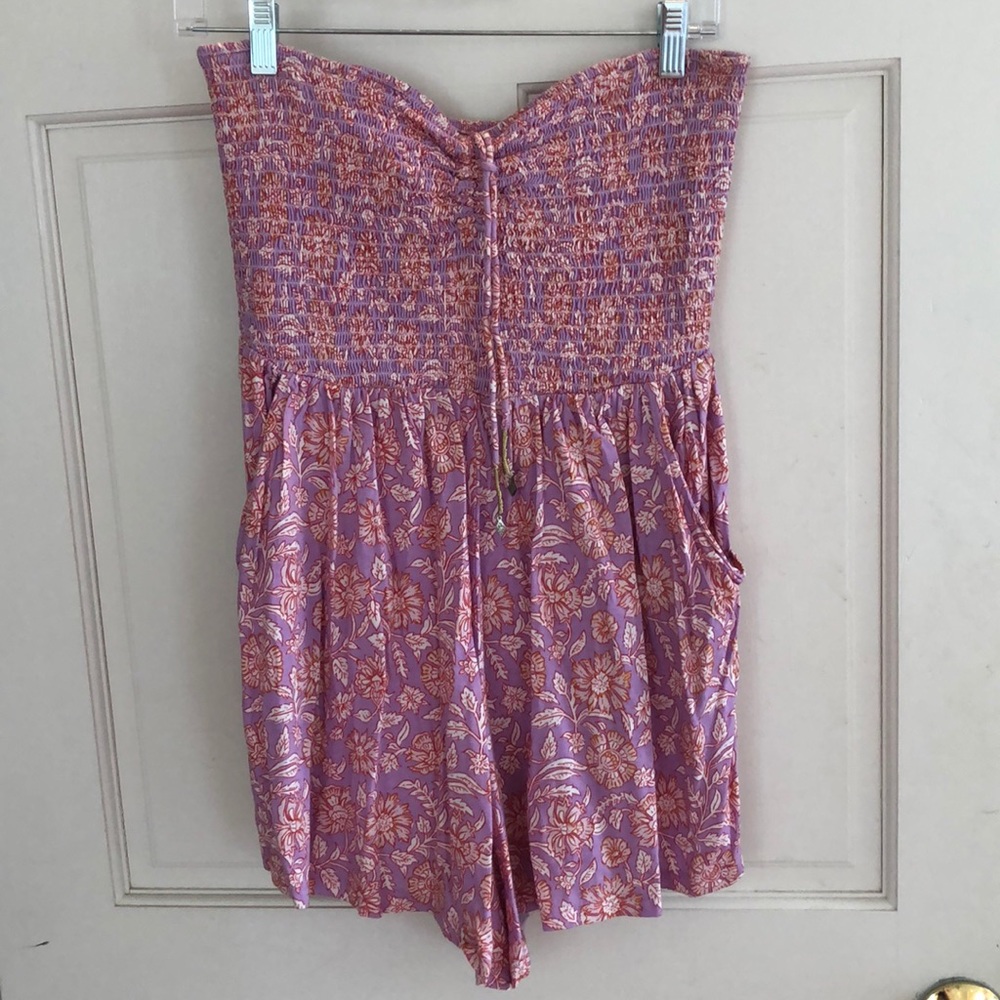 Billabong Pink Floral Sleeveless Romper